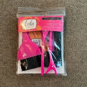 Lulu Beauty 5 Piece At Home Hair Coloring accessory Kit Cape Brush Clips remover